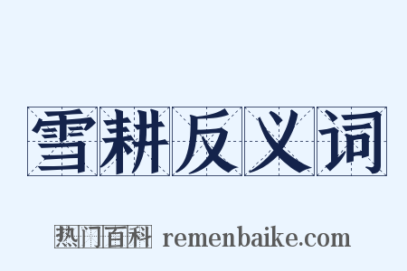 雪耕反义词是什么意思的图片